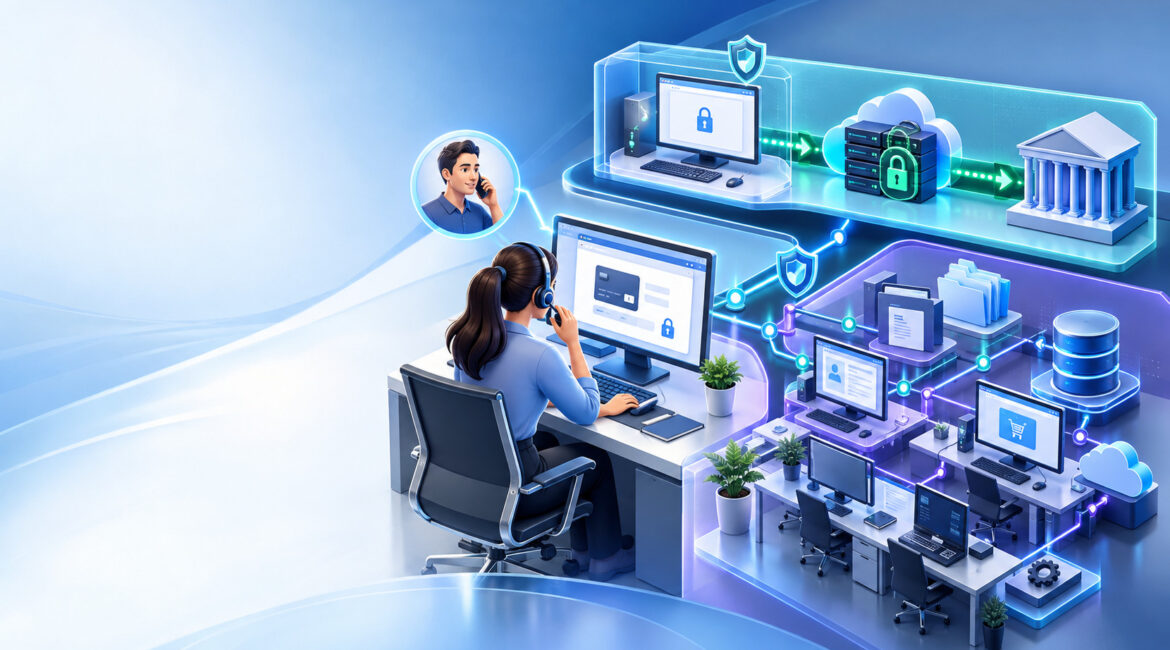 Phone-order merchant comparing narrow SAQ C-VT scope with a broader SAQ D PCI environment